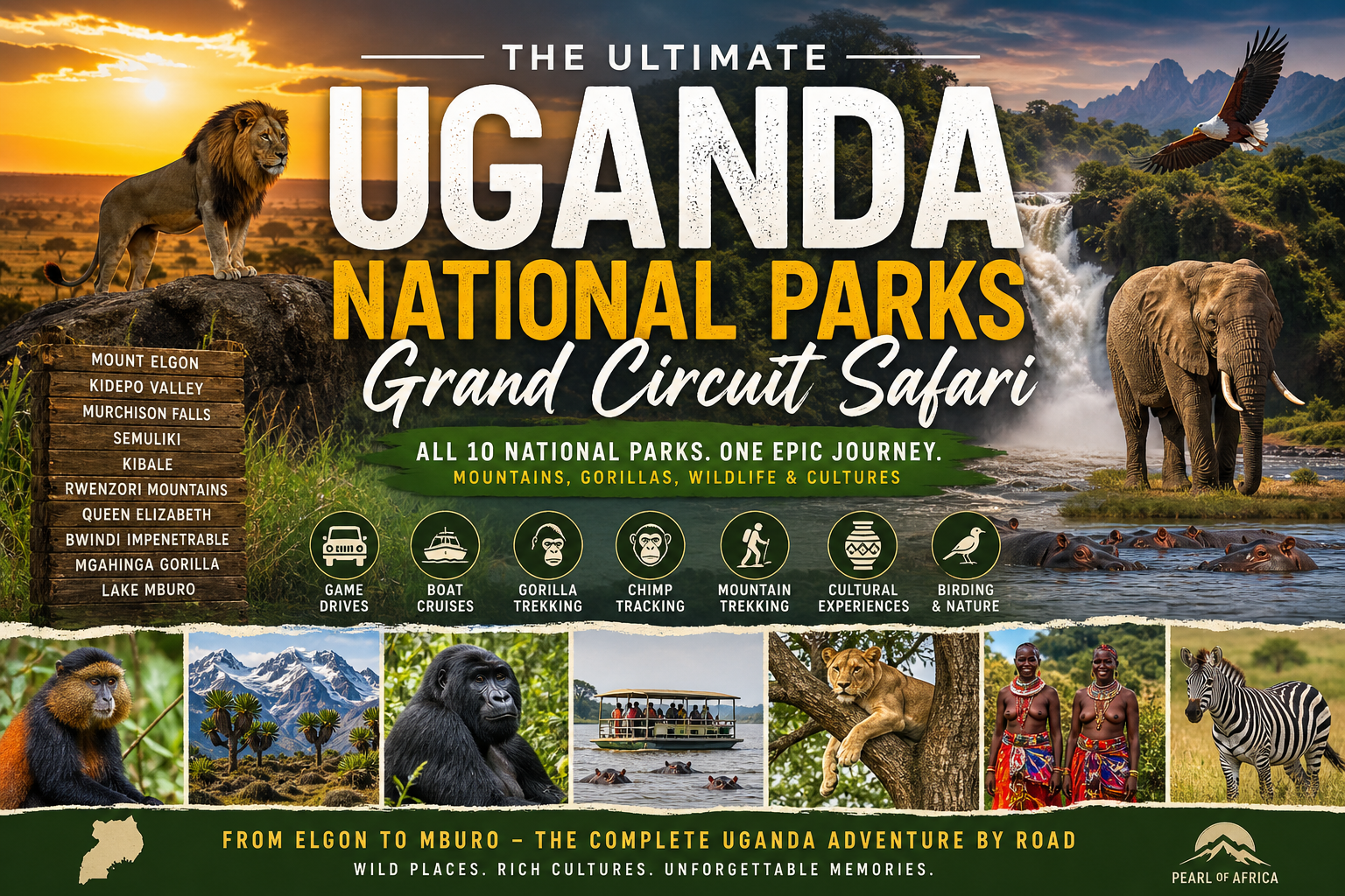 The Ultimate Uganda National Parks Grand Circuit Safari